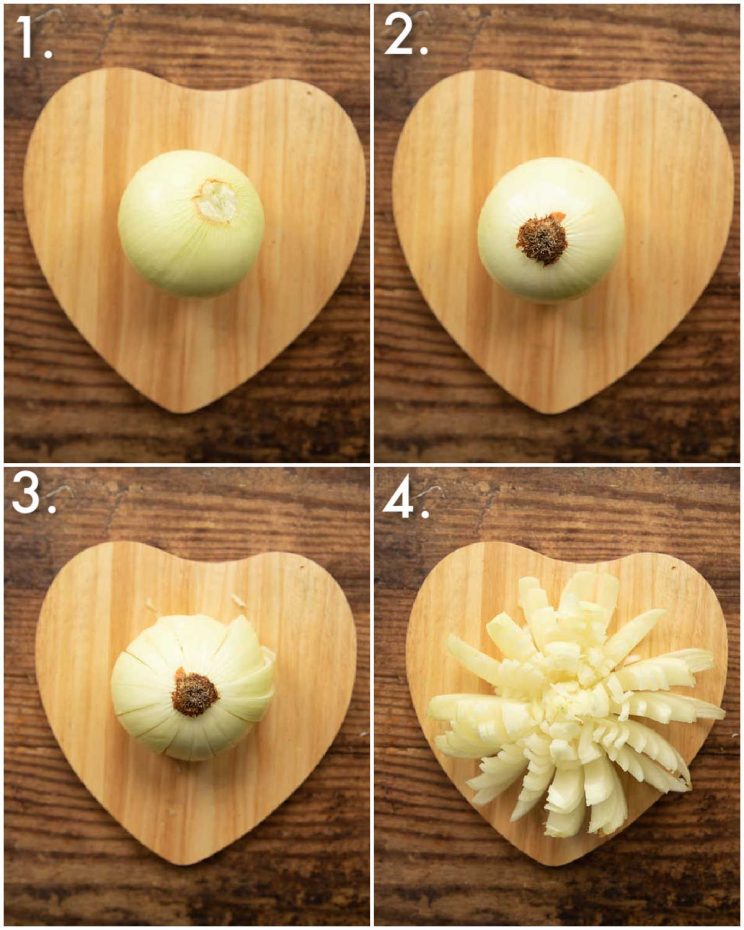 How to Cut a Blooming Onion at Home
